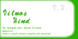 vilmos wind business card